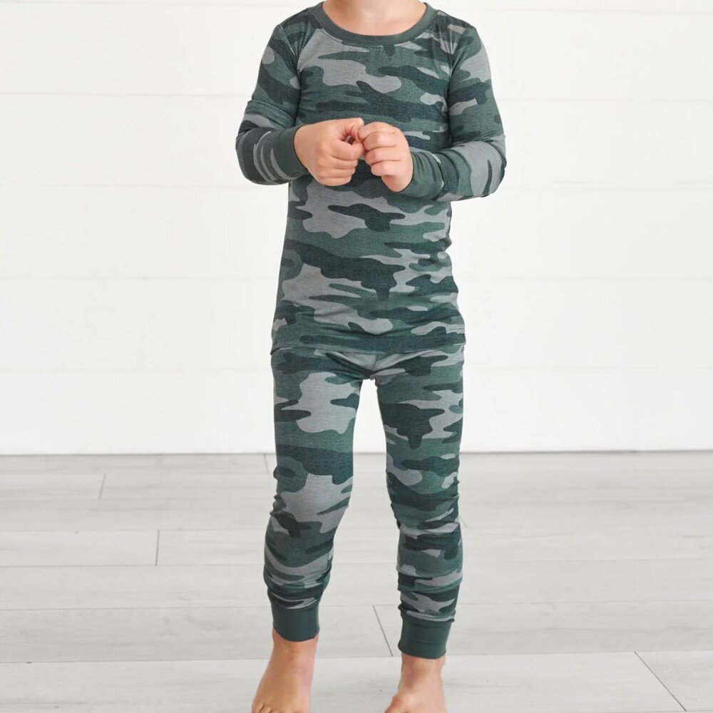 Vintage Camo Two Piece Bamboo Pajamas